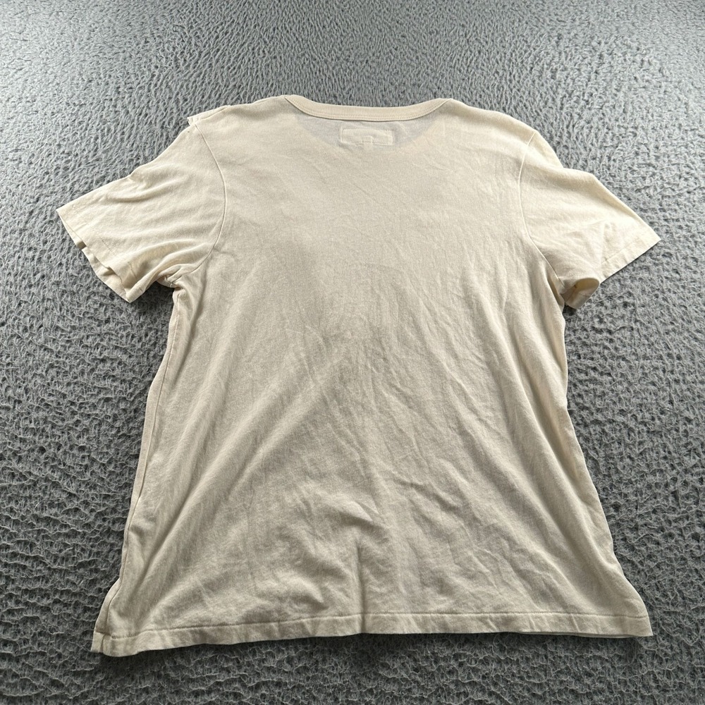 The Great Tee Womens 0 Ivory Ruffle V Floral Ribbon Short Sleeve Cotton‎ Top - Picture 4 of 9